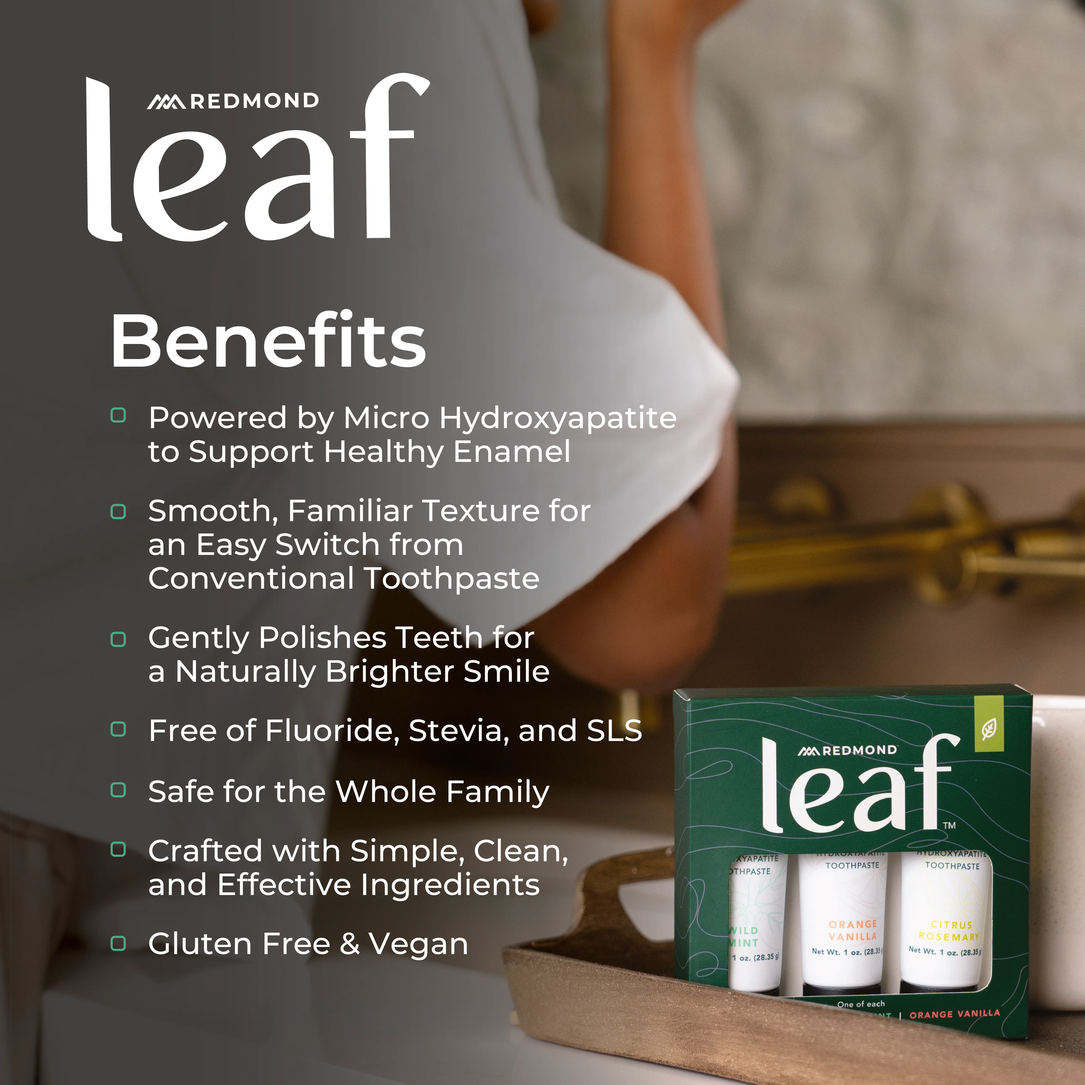 Leaf Toothpaste Variety Pack (3 Count, 1 oz Tube of each flavor) - Image 5