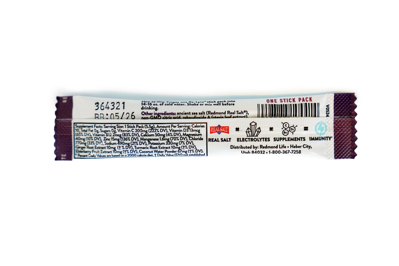 Re-Lyte Immunity Electrolyte Powder Sample Stick Pack - Image 7
