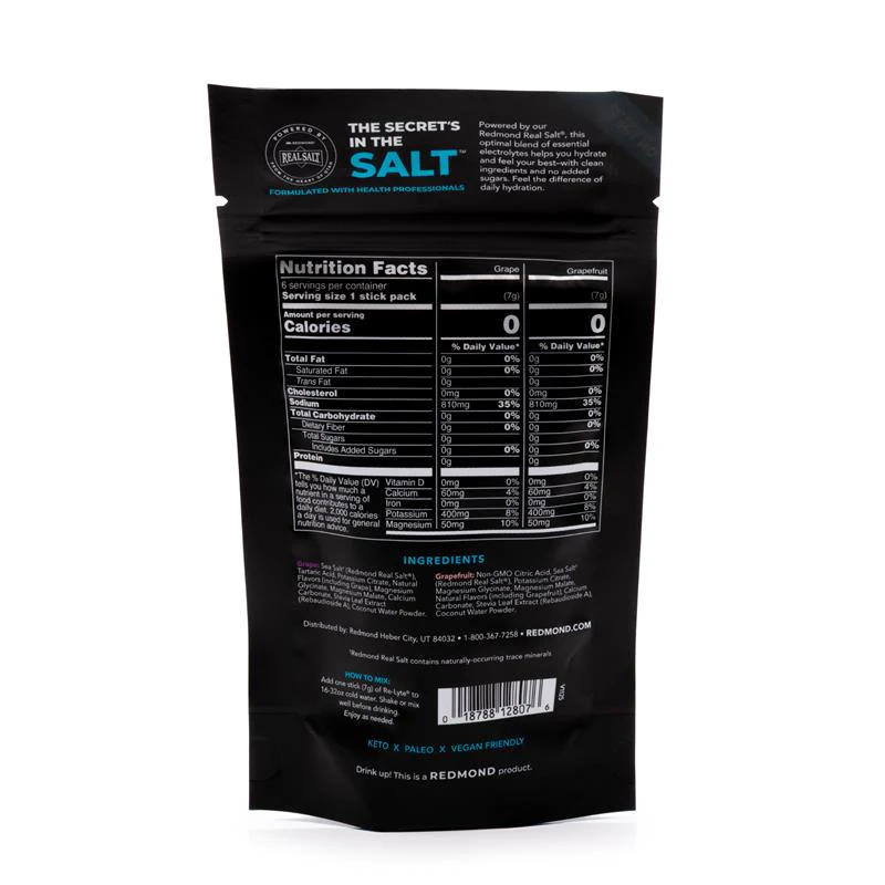 Re-Lyte® Hydration Electrolyte Powder Travel Pack – Grape & Grapefruit (6 ct.) - Image 2