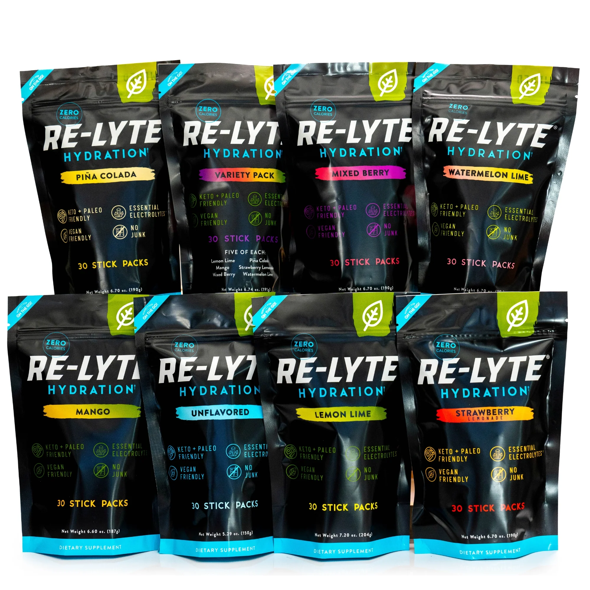 Re-Lyte® Hydration Electrolyte Powder Stick Packs / 30 Count Variety Pack - Image 3