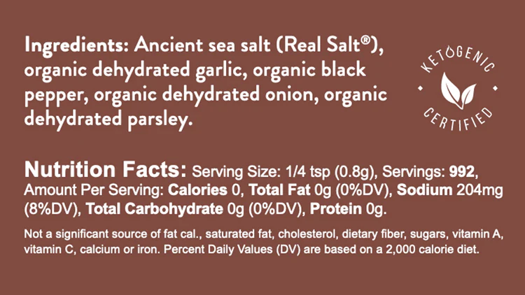 Real Salt® Organic Garlic Pepper (28 oz.) - Image 8